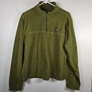 Lands' End Unisex AppleGreen LongSleeve Quarter-Zip Fleece Pullover Size M 38-40